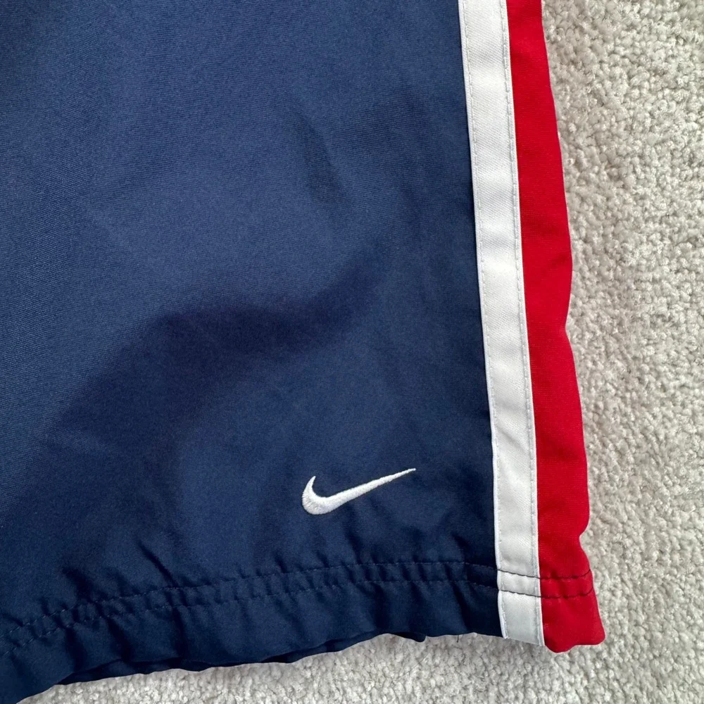 Nike Kids Navy Blue Red White‎ Side Stripe Track Pants Ankle Zip Large 18-20
